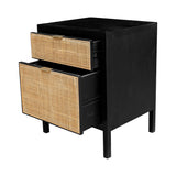 LH Imports Rattan Filing Cabinet RAT004-E