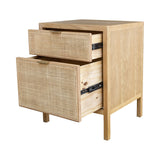 LH Imports Rattan Filing Cabinet RAT004-N