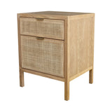 LH Imports Rattan Filing Cabinet RAT004-N