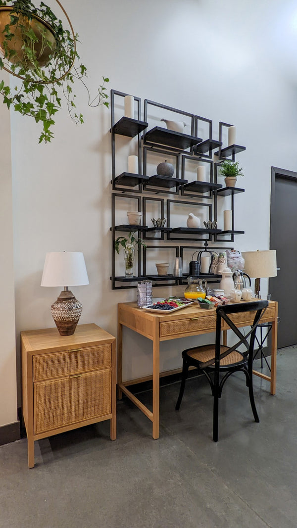 LH Imports Rattan Desk RAT009-N