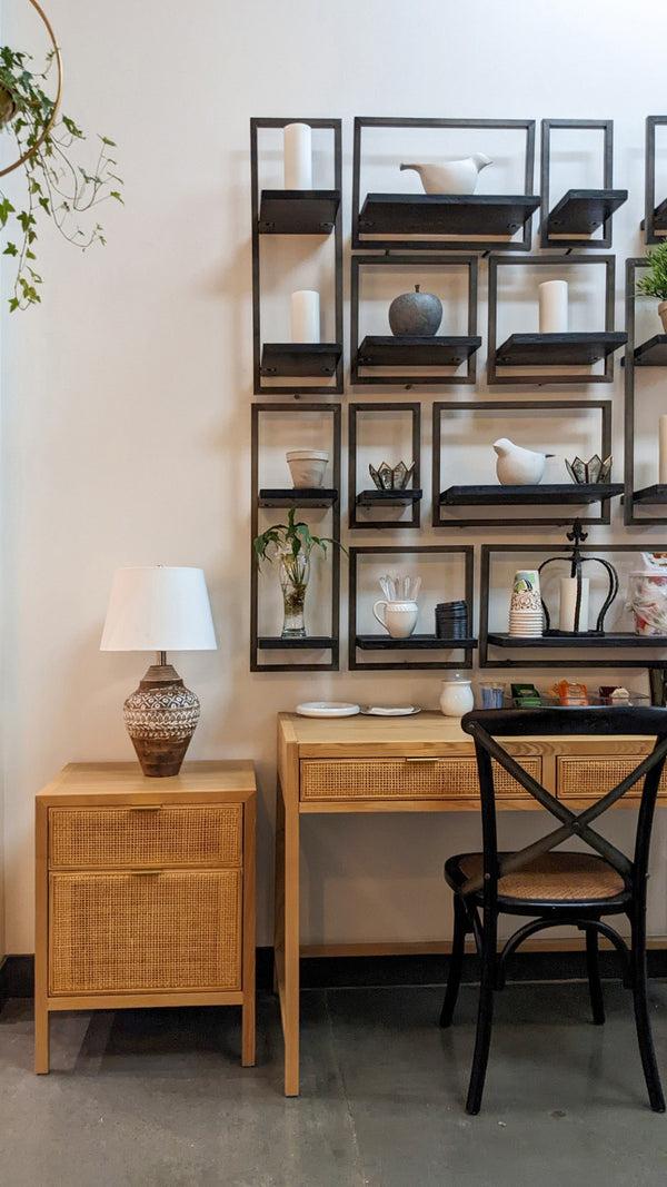 LH Imports Rattan Desk RAT009-N