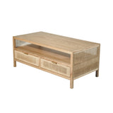 LH Imports Rattan Coffee Table RAT032-N