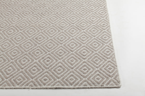 Chandra Rugs Raven 70% Wool + 30% Polyester Hand-Woven Contemporary Rug Grey 9' x 13'