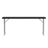 English Elm EE2355 Classic Commercial Grade Rectangular Plastic Folding Table Black EEV-15716