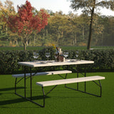 English Elm EE2385 Classic Commercial Grade Folding Picnic Table White EEV-15749