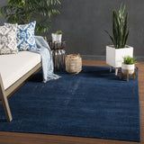 Jaipur Living Limon Indoor/ Outdoor Solid Blue/ White Area Rug (9'X12')