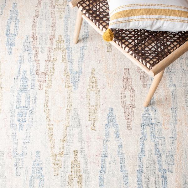 Rd101 Tufted 100% Wool Pile Contemporary Rug Ivory / Blue 100% Wool Pile RD101M-5