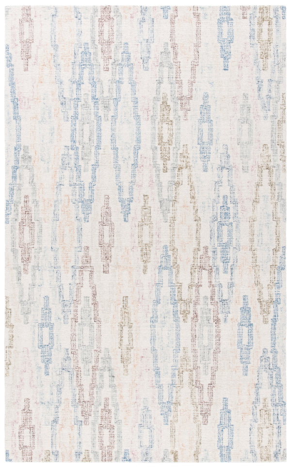 Rd101 Tufted 100% Wool Pile Contemporary Rug Ivory / Blue 100% Wool Pile RD101M-5