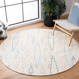 Rd101 Tufted 100% Wool Pile Contemporary Rug Ivory / Blue 100% Wool Pile RD101M-6R