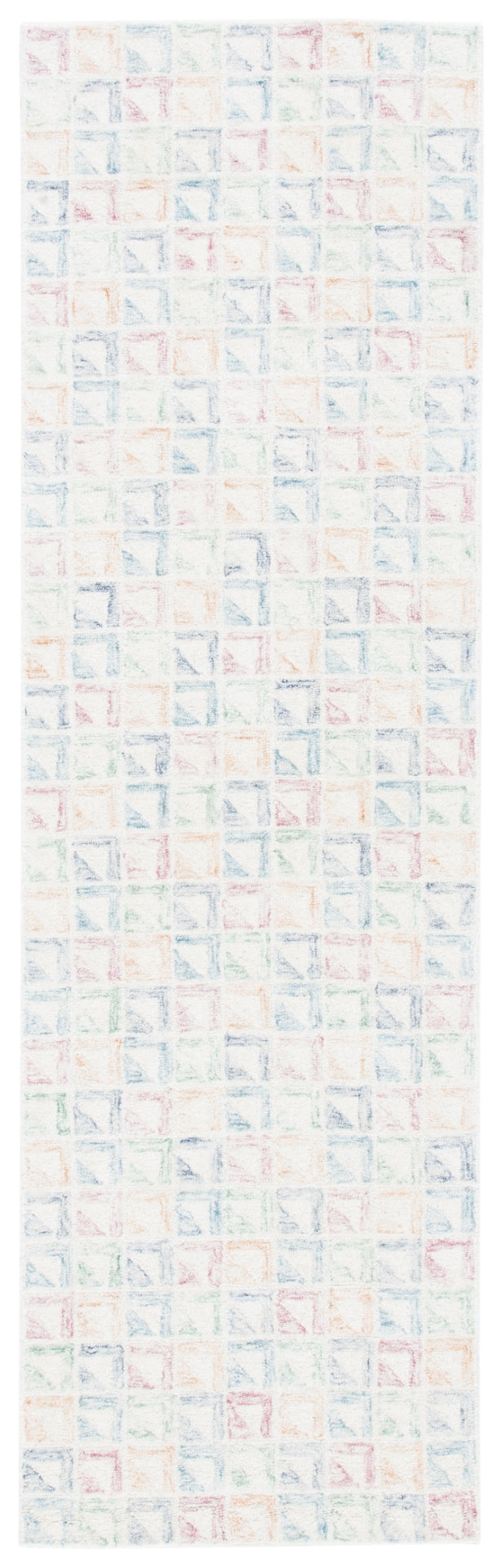 Rd102 Tufted 100% Wool Pile Contemporary Rug Ivory / Blue 100% Wool Pile RD102M-28