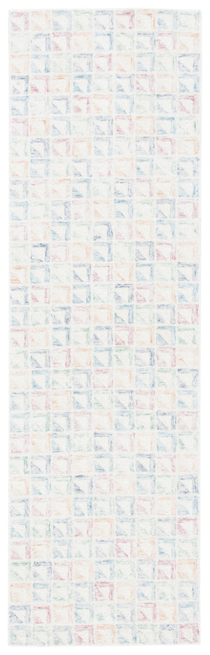 Rd102 Tufted 100% Wool Pile Contemporary Rug Ivory / Blue 100% Wool Pile RD102M-28