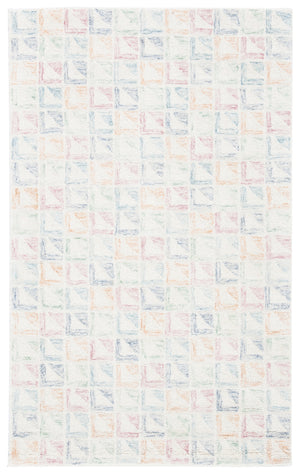 Rd102 Tufted 100% Wool Pile Contemporary Rug Ivory / Blue 100% Wool Pile RD102M-3