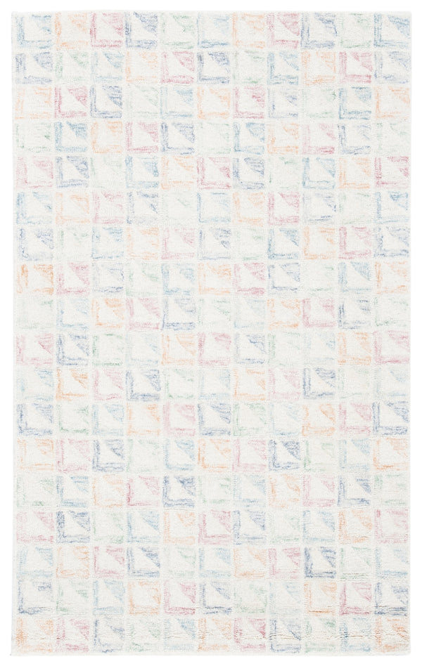 Rd102 Tufted 100% Wool Pile Contemporary Rug Ivory / Blue 100% Wool Pile RD102M-3