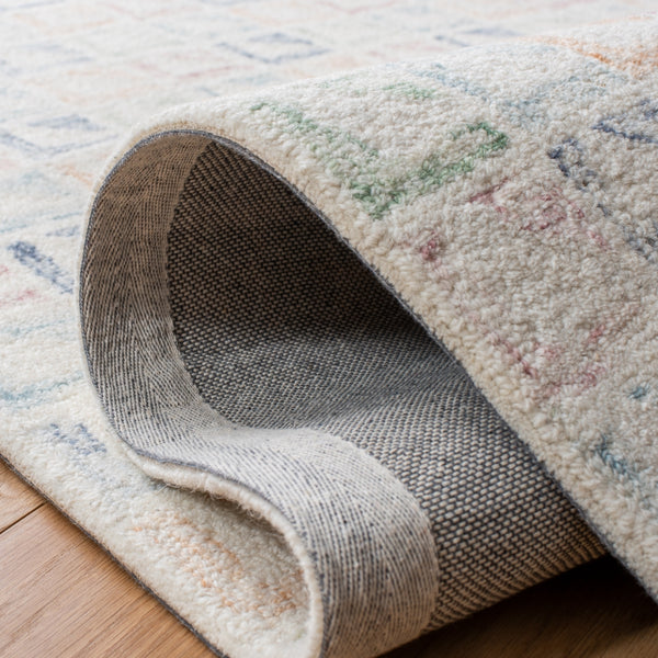 Rd102 Tufted 100% Wool Pile Contemporary Rug Ivory / Blue 100% Wool Pile RD102M-5