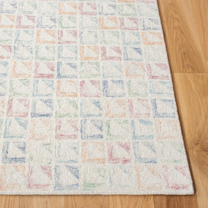 Rd102 Tufted 100% Wool Pile Contemporary Rug Ivory / Blue 100% Wool Pile RD102M-5