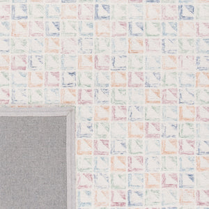 Rd102 Tufted 100% Wool Pile Contemporary Rug Ivory / Blue 100% Wool Pile RD102M-5