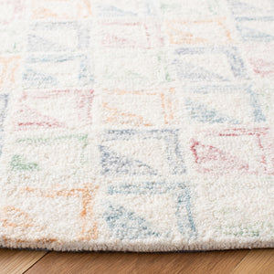 Rd102 Tufted 100% Wool Pile Contemporary Rug Ivory / Blue 100% Wool Pile RD102M-6R