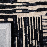 Rodeo Drive 551 Contemporary Hand Tufted 80% Wool, 20% Cotton Rug Black / Ivory