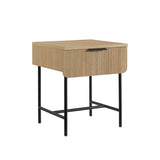 Walker Edison Reema Modern/Contemporary 18.5" Reeded 1-Drawer Side Table REEL8KCO