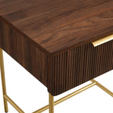 Walker Edison Reema Modern/Contemporary 18.5" Reeded 1-Drawer Side Table REEL8KDW
