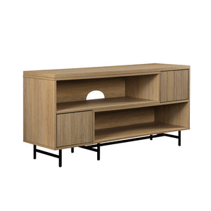 Walker Edison Reema Modern/Contemporary Extendable Media Console with Reeded Doors REEM9ECO