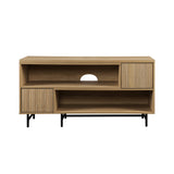 Walker Edison Reema Modern/Contemporary Extendable Media Console with Reeded Doors REEM9ECO