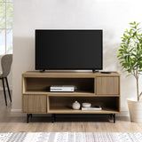 Walker Edison Reema Modern/Contemporary Extendable Media Console with Reeded Doors REEM9ECO