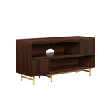 Walker Edison Reema Modern/Contemporary Extendable Media Console with Reeded Doors REEM9EDW