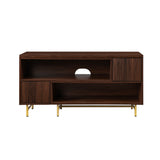 Walker Edison Reema Modern/Contemporary Extendable Media Console with Reeded Doors REEM9EDW