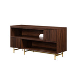 Walker Edison Reema Modern/Contemporary Extendable Media Console with Reeded Doors REEM9EDW