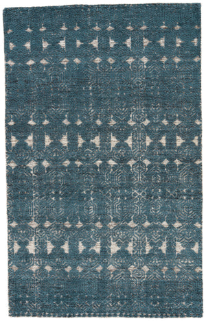 Jaipur Living Abelle Hand-Knotted Medallion Teal/ White Area Rug (12'X15')