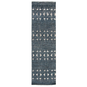 Jaipur Living Abelle Hand-Knotted Medallion Teal/ White Runner Rug (3'X10')