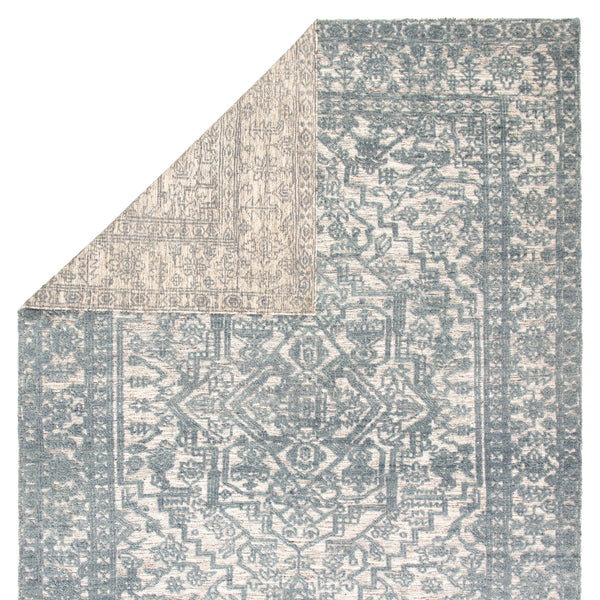 Jaipur Living Tulip Hand-Knotted Medallion Blue/ Ivory Area Rug (5'X8')