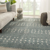 Jaipur Living Abelle Hand-Knotted Medallion Teal/ Light Gray Area Rug (9'X13')