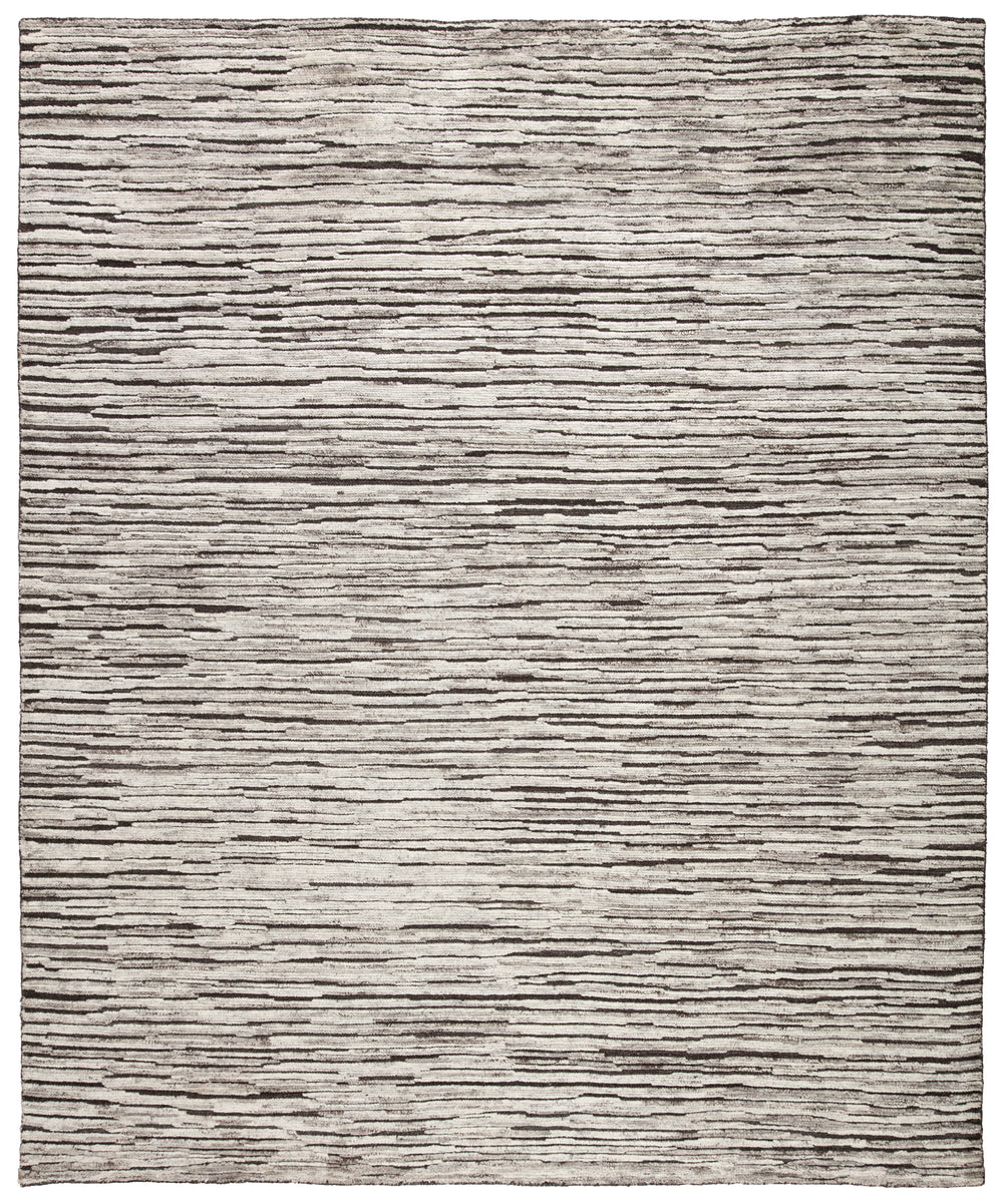 Jaipur Living Ramsay Hand-Knotted Striped Dark Gray/ Ivory Area Rug (10'X14')