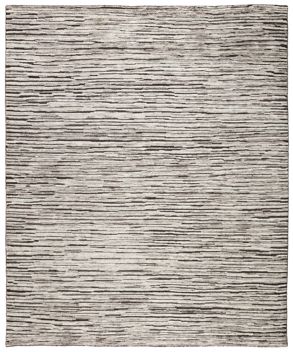 Jaipur Living Ramsay Hand-Knotted Striped Dark Gray/ Ivory Area Rug (10'X14')