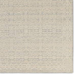 Jaipur Living Reign Ria REI15 Hand Knotted 100% Wool Damask Area Rug Cream 100% Wool RUG155991