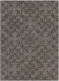 Chandra Rugs Rekha 100% Wool Hand-Woven Trasitional Rug Taupe/Charcoal 9' x 13'