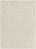 Chandra Rugs Rekha 100% Wool Hand-Woven Trasitional Rug Cream 9' x 13'