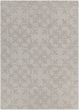 Chandra Rugs Rekha 100% Wool Hand-Woven Trasitional Rug Grey 9' x 13'