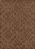 Chandra Rugs Rekha 100% Wool Hand-Woven Trasitional Rug Brown 9' x 13'