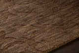 Chandra Rugs Rekha 100% Wool Hand-Woven Trasitional Rug Brown 9' x 13'