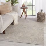 Jaipur Living Williamsburg Hand-Knotted Trellis Gray/ Beige Area Rug (10'X14')