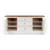 TOV Furniture Hudson Entertainment Console White 68.38"W x 19.25"D x 31"H