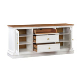 TOV Furniture Hudson Entertainment Console White 68.38"W x 19.25"D x 31"H