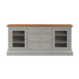 TOV Furniture Hudson Gray Entertainment Console Grey 68.38"W x 19.25"D x 31"H