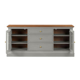 TOV Furniture Hudson Gray Entertainment Console Grey 68.38"W x 19.25"D x 31"H