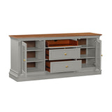 TOV Furniture Hudson Gray Entertainment Console Grey 68.38"W x 19.25"D x 31"H