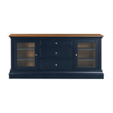 TOV Furniture Hudson Entertainment Console Blue 68.38"W x 19.25"D x 31"H