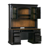 Roanoke Black Credenza & Hutch SET